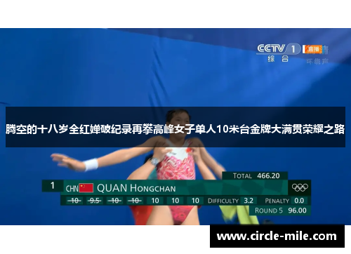 腾空的十八岁全红婵破纪录再攀高峰女子单人10米台金牌大满贯荣耀之路